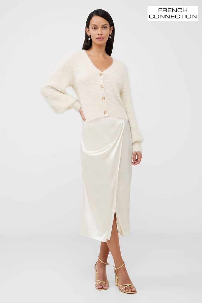Satin wrap skirt sales uk