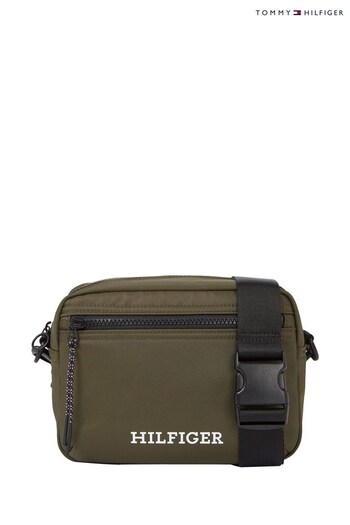 Tommy Hilfiger Green Monotype Reporter Bag (156546) | £85