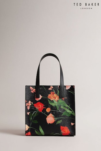 Ted Baker Black Fleucon Floral Print Small Icon (156582) | £40