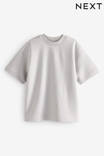 Grey Relaxed Fit Heavyweight T-Shirt (3-16yrs) (156591) | £6 - £11