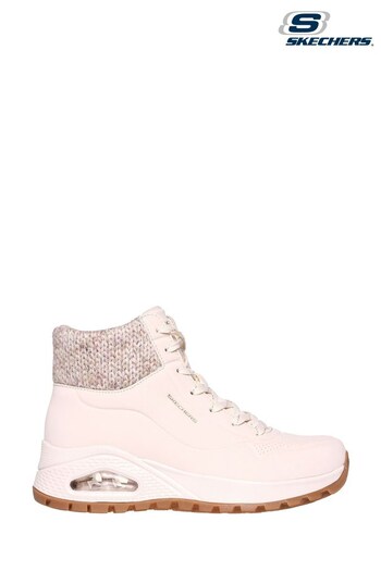 Skechers Pink Sockss Uno Rugged Darling Daze Trainers (157212) | £89