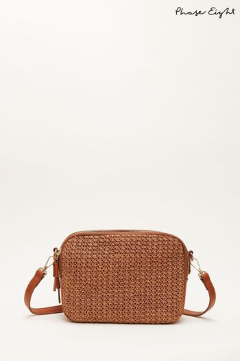Phase Eight Woven Cross Body Brown Bag (157712) | £59
