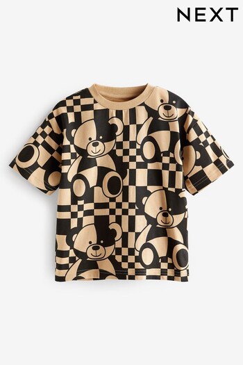 Black & Tan Bear All Over Print Short Sleeve T-Shirt (3mths-7yrs) (157779) | £7 - £8