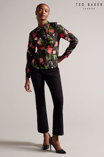 Ted Baker Black Printed Meggha Fitted Shirt (158114) | £110