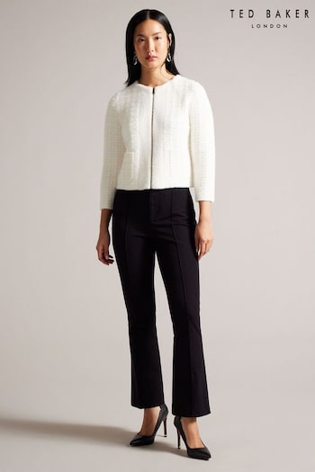 Ted Baker Belenah High Waisted Slim Fit Kick Flare Black Trousers (158128) | £125