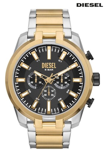 Diesel Gents Silver Tone Cliffhanger Split Watch (158286) | £279