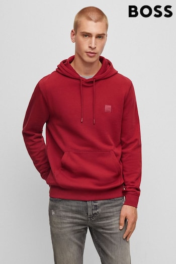 BOSS Red Patch Logo French Terry Overhead Hoodie (158614) | £119