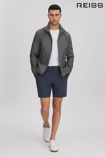 Reiss Airforce Blue Deck Slim Fit Drawstring Chino Shorts panelled (158998) | £78