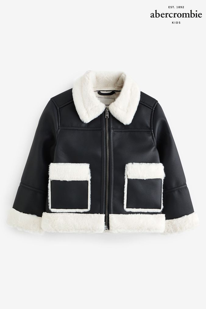 Girls black aviator jacket hotsell