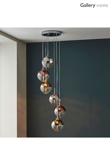 Gallery Home Chrome Faith 6 Bulb Pendant Ceiling Light (159266) | £233