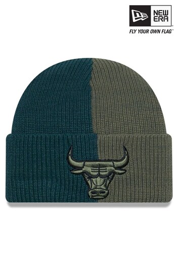 New Era® Chicago Bulls Two Tone Green Cuff Knit Beanie Hat (159392) | £29