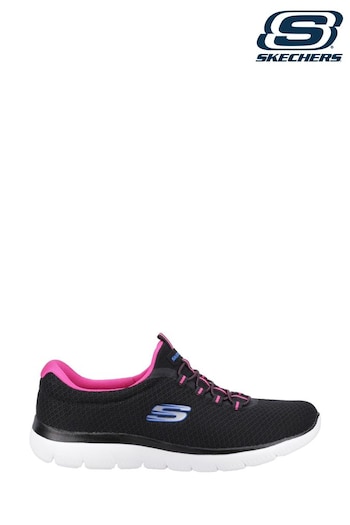 Skechers Black Womens Summits Slip-On Sports Trainers (159500) | £65