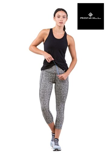 Ronhill Womens Grey Life Deluxe Running Crop Tights (159780) | £56