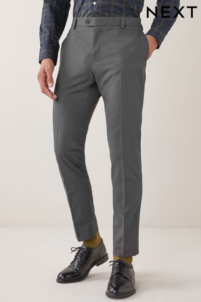 Skinny suit trousers men discount