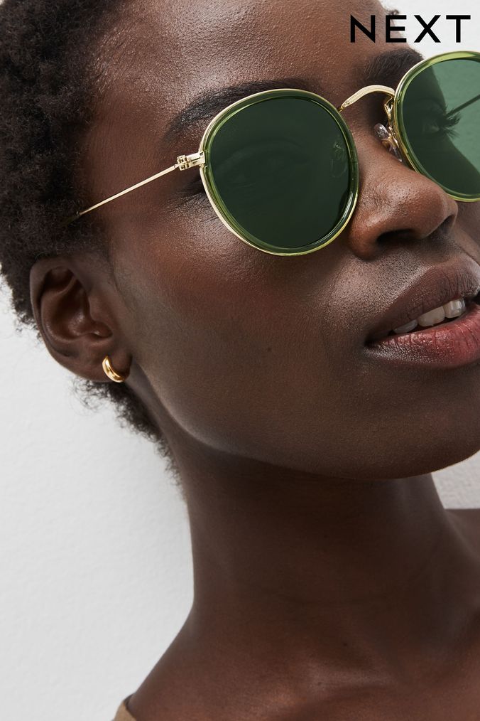 Round polarized sunglasses women's deals