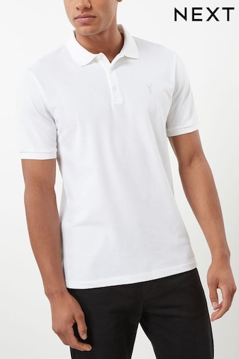 White Pique Polo slub Shirt (160439) | £18