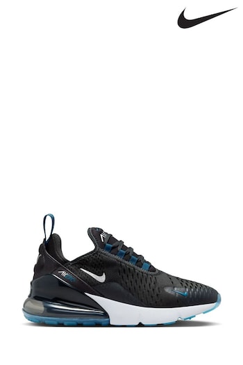 Nike images Grey/Navy Air Max 270 Youth Trainers (160468) | £90