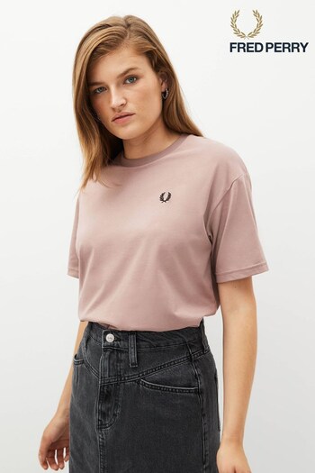 Fred Perry Pink Crew Neck T-Shirt (160626) | £40