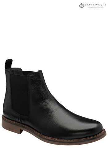 Frank Wright Mens Leather Chelsea Black Boots (160677) | £70
