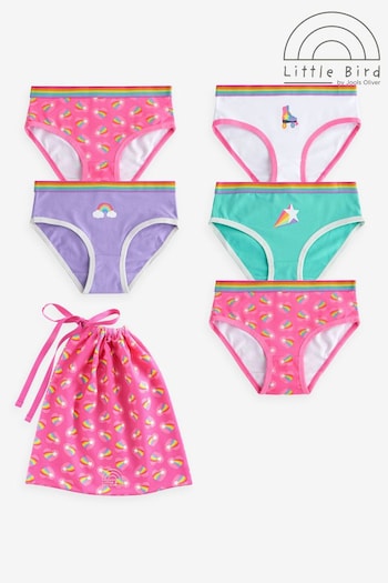 Little Bird by Jools Oliver Pink Girls Briefs 5 Pack (160757) | £18 - £20