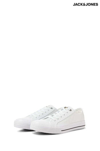 JACK & JONES White Canvas Trainers (160792) | £32