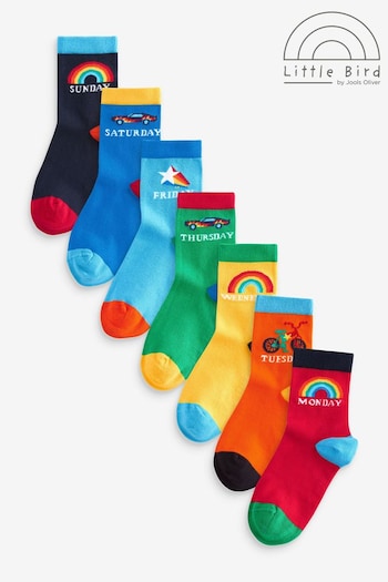 Little Bird by Jools Oliver Multi Bright Rainbow Days of the Week Socks 7 Pack (160828) | £12 - £14