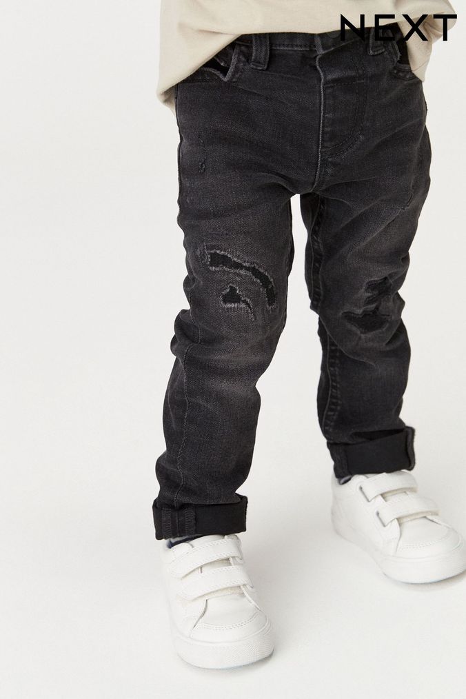 Baby ripped jeans black top