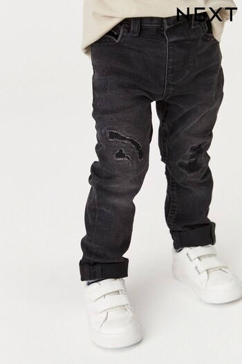 Black Denim Distressed Jeans (3mths-7yrs) (160860) | £12 - £14