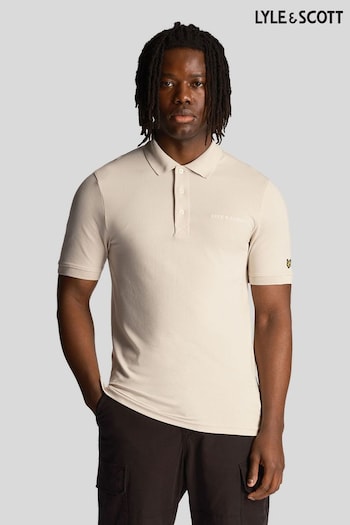 Lyle & Scott Natural Embroidered Logo Polo sporty Shirt (160960) | £55