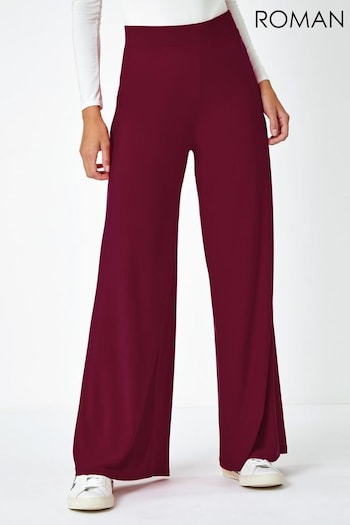 Roman Red Wide Leg Stretch Trousers (161292) | £26