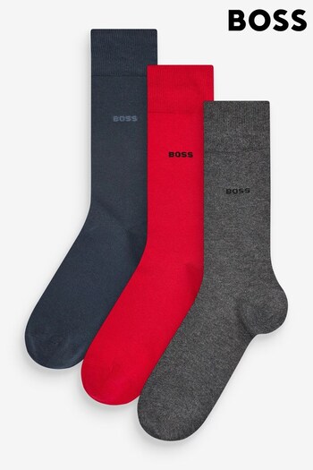 BOSS Red Uni Socks Gift Set 3 Pack (161435) | £24