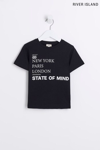 River Island Boys Black Graphic T-Shirt (161570) | £7