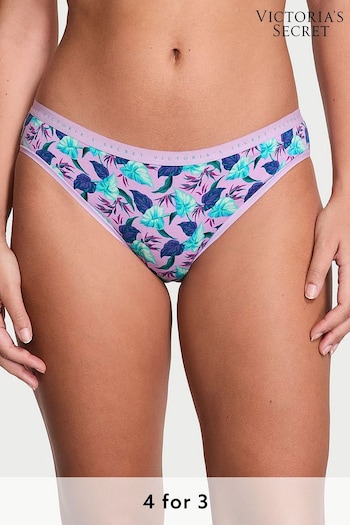 Victoria's Secret Purple Jungle Leaves Bikini Knickers (161899) | £9