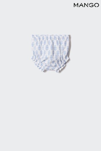 Mango Blue Printed Cotton Shorts apc (162274) | £15