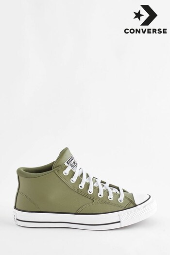 Converse Green Mid Malden Street Leather Trainers (162597) | £65