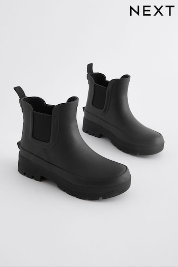 Black Chelsea Ankle Welly Boots (162783) | £18 - £21