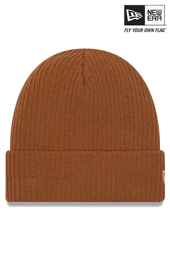 New Era® Logo Dark Brown Cuff Knit Beanie Hat (162848) | £23