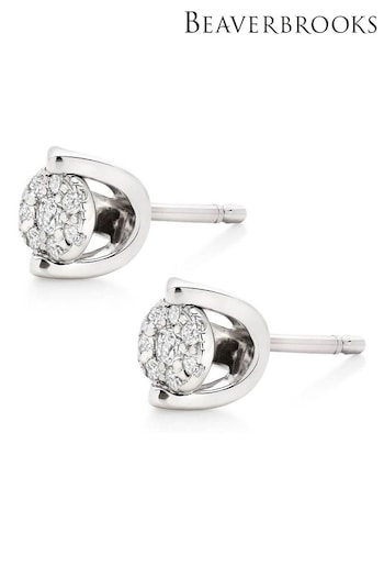 Beaverbrooks 9ct White Gold Diamond Stud Earrings (163102) | £350