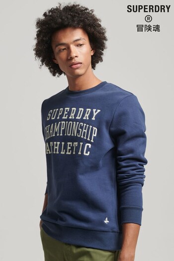 Superdry Blue Vintage Gym Athletic Sweatshirt (163133) | £50