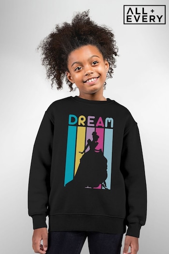 All + Every Black Disney Cinderella Dream Colour Stripes Kids Sweatshirt (163324) | £29