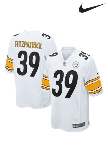 Nike White NFL Pittsburgh Steelers Road Game Jersey - Minkah Fitzpatrick (163474) | £80