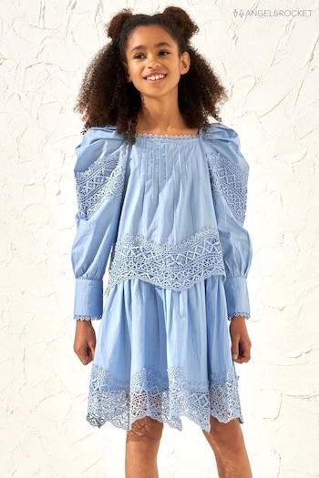 Angel & Rocket Blue Amie Lace Dress (163481) | £38 - £42