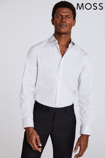 MOSS White Regular Fit Stretch Shirt (163494) | £35