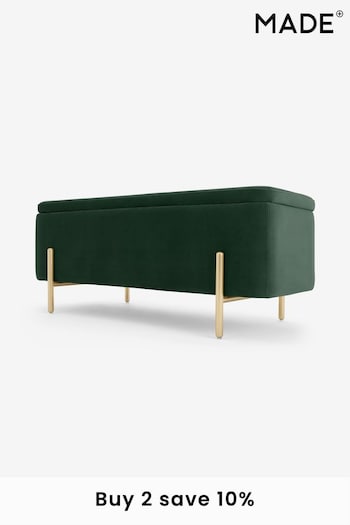 MADE.COM Green Asare Storage Bench (163858) | £299