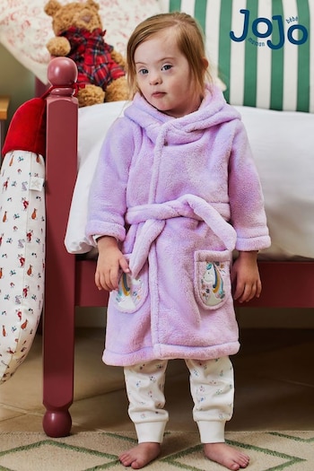 JoJo Maman Bébé Lilac Unicorn Dressing Gown (163971) | £24