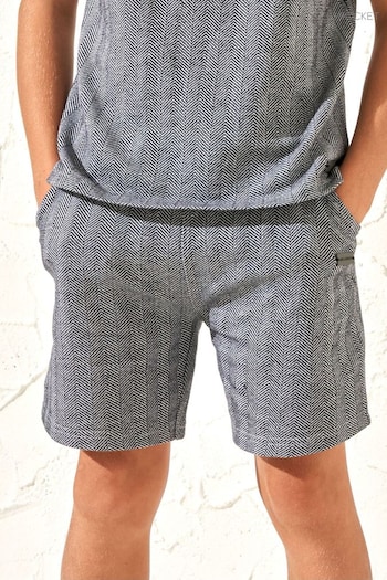 Angel & Rocket Grey Justin Herringbone Smart Shorts Single (164031) | £18 - £22