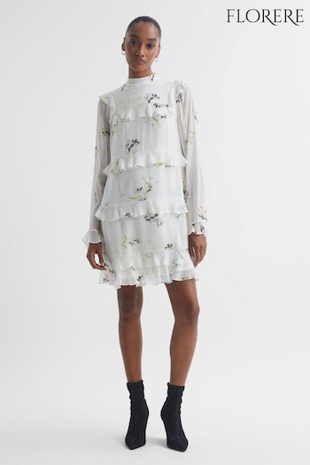 Florere Floral Tiered Mini Dress (164134) | £228