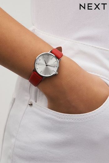 Red Simple Strap Watch (164237) | £22