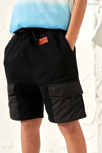 Angel & Rocket Niko Nylon Pocket Black Shorts (164268) | £20 - £24
