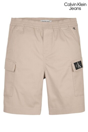 Calvin Schwarz Klein Jeans Boys Natural Cargo Shorts (164507) | £65
